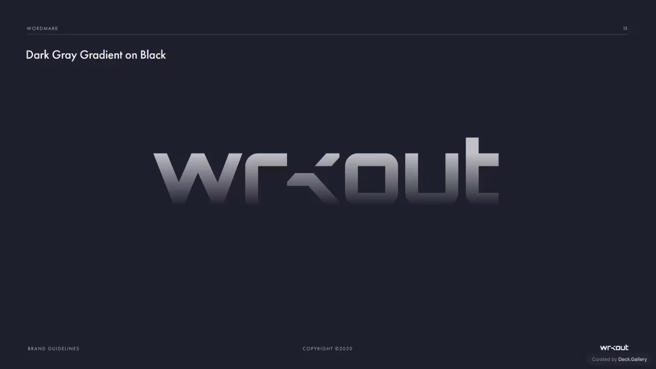 WRKOUT Brand Guidelines 2020, slide 15