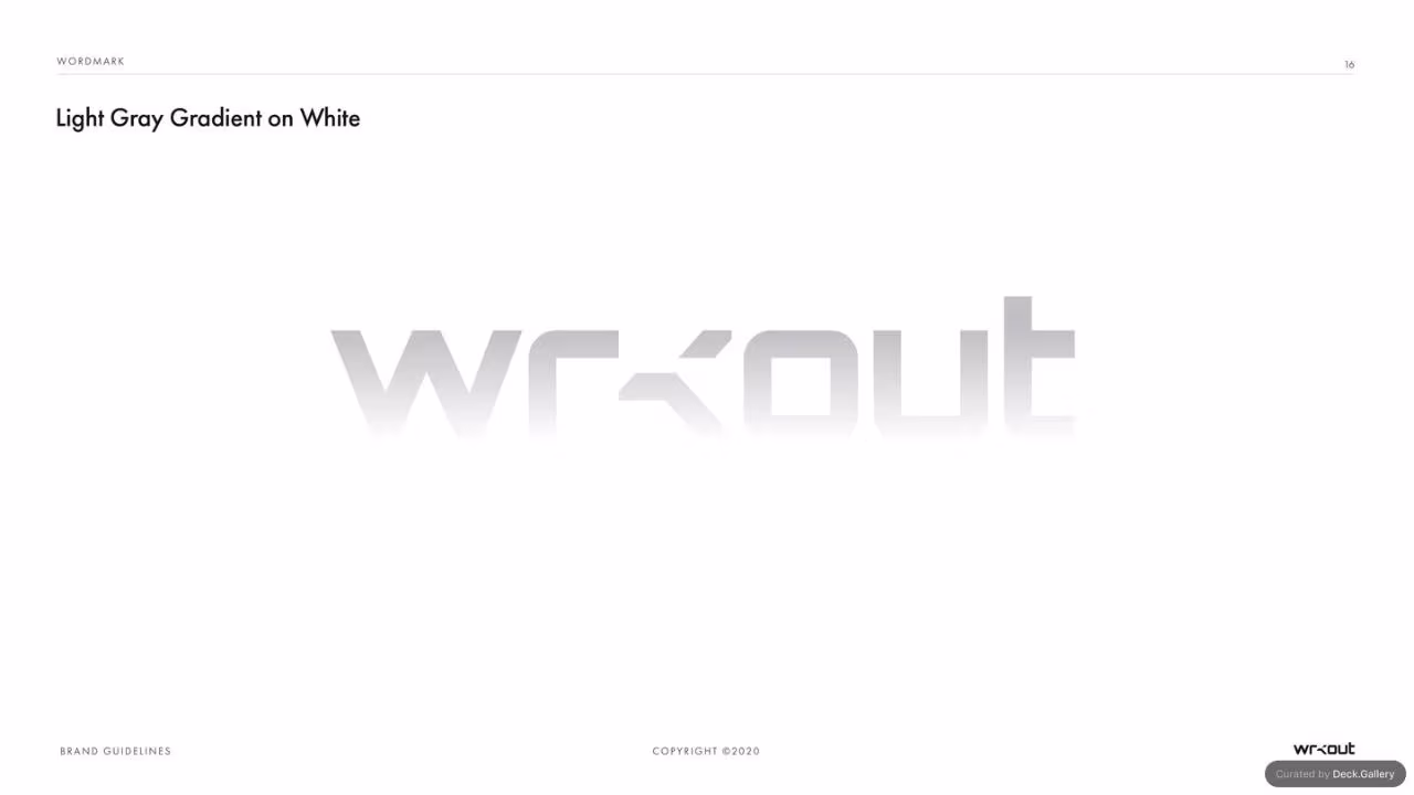 WRKOUT Brand Guidelines 2020, slide 16