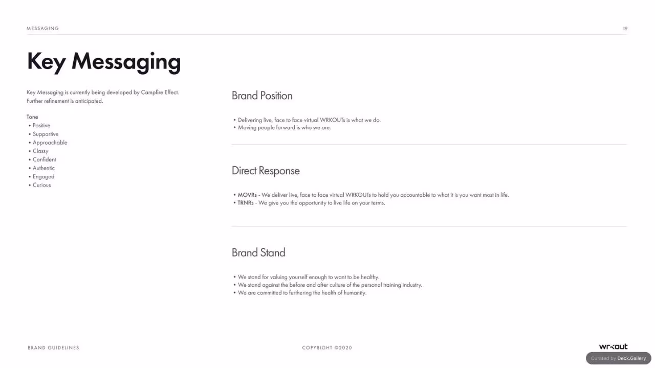 WRKOUT Brand Guidelines 2020, slide 19