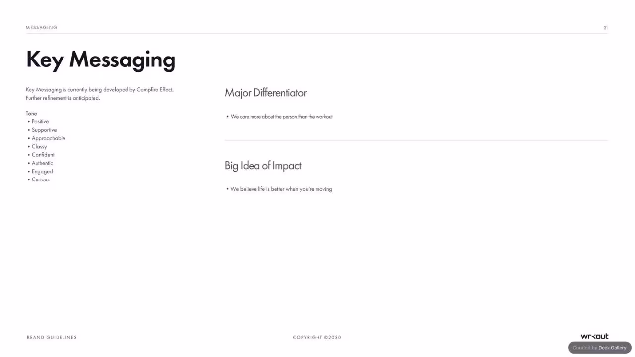 WRKOUT Brand Guidelines 2020, slide 21