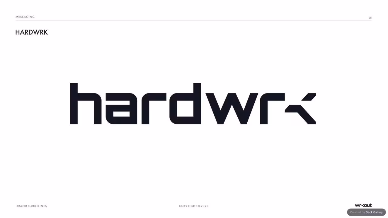 WRKOUT Brand Guidelines 2020, slide 25