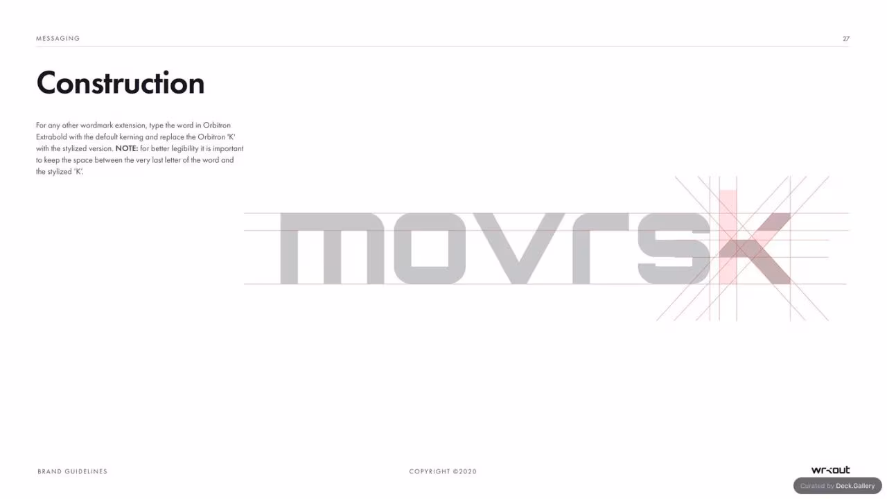 WRKOUT Brand Guidelines 2020, slide 27