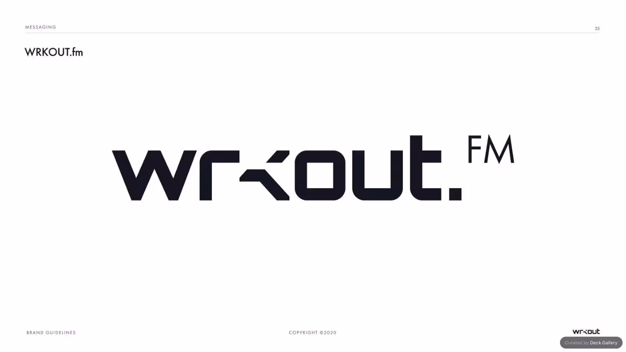 WRKOUT Brand Guidelines 2020, slide 33