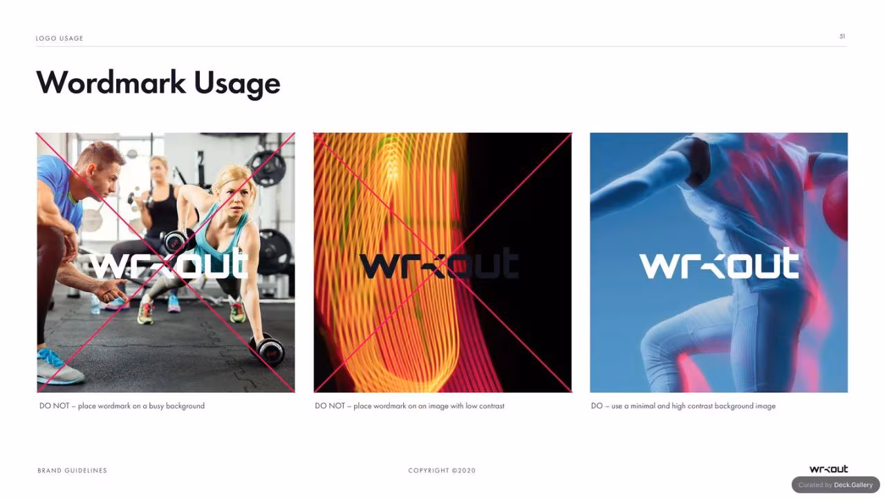 WRKOUT Brand Guidelines 2020, slide 51