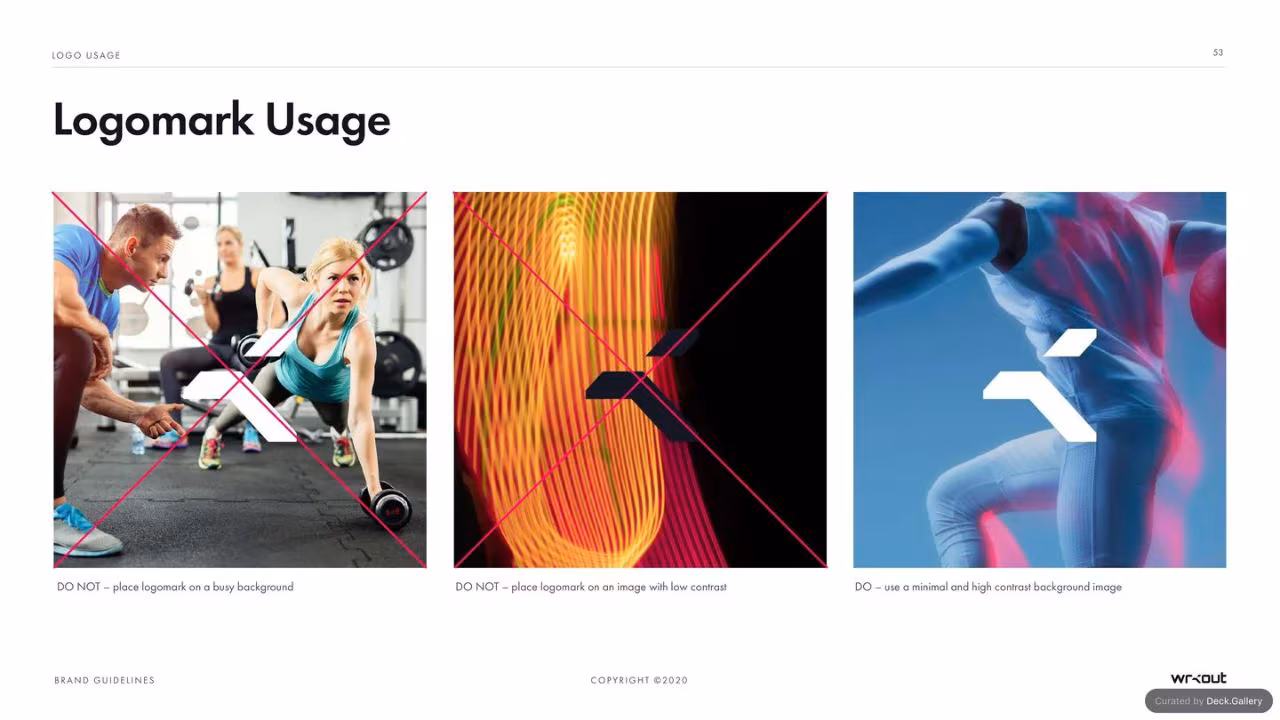 WRKOUT Brand Guidelines 2020, slide 53