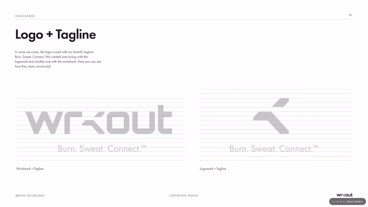WRKOUT Brand Guidelines 2020, slide 55