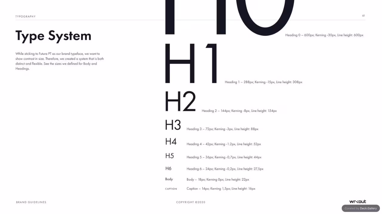 WRKOUT Brand Guidelines 2020, slide 61