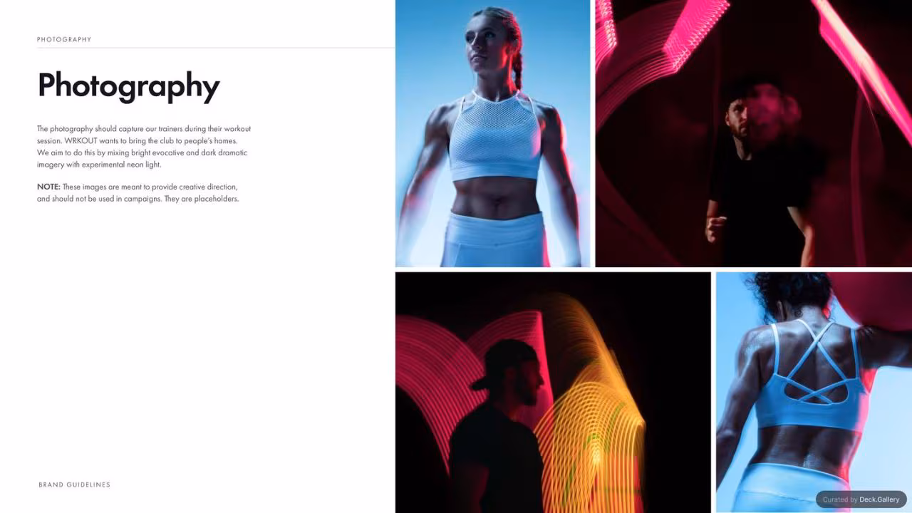 WRKOUT Brand Guidelines 2020, slide 74