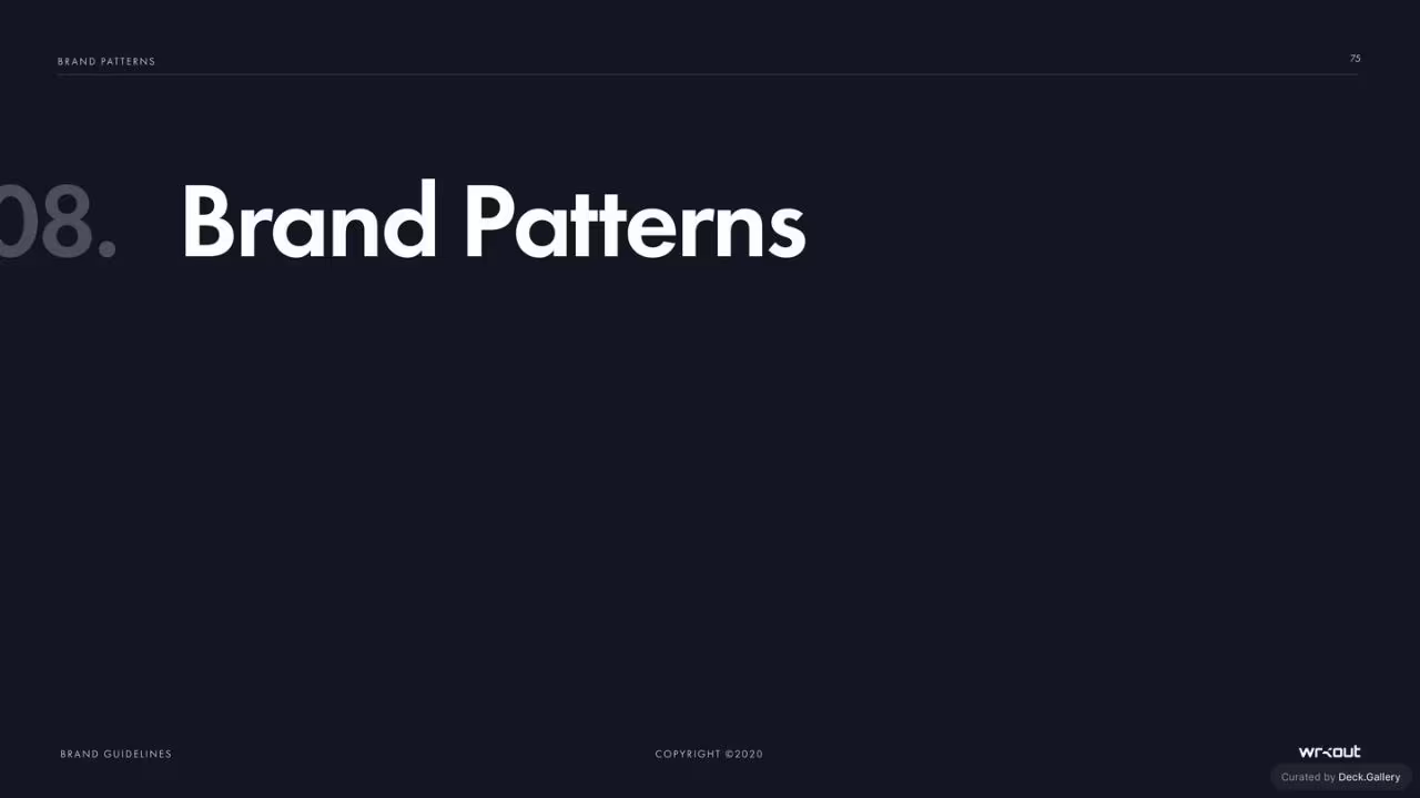 WRKOUT Brand Guidelines 2020, slide 75