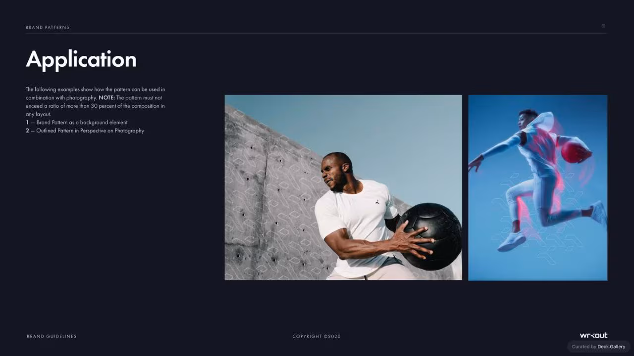 WRKOUT Brand Guidelines 2020, slide 81