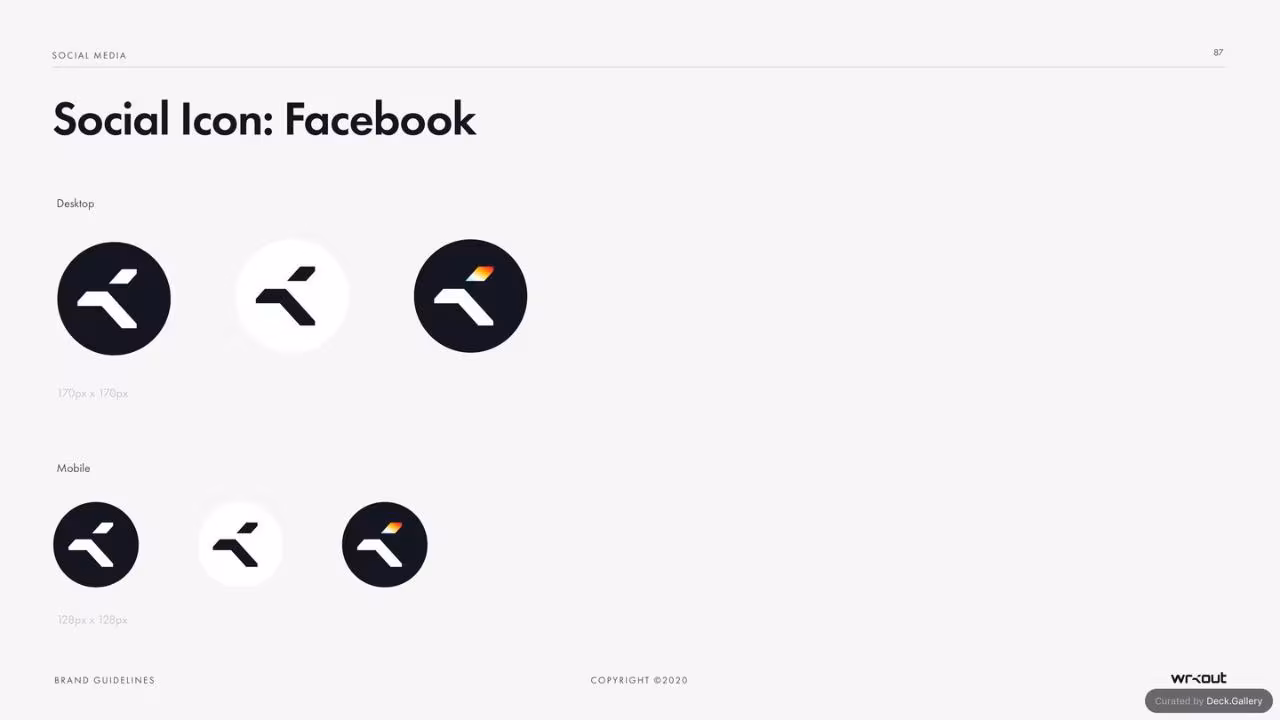 WRKOUT Brand Guidelines 2020, slide 87