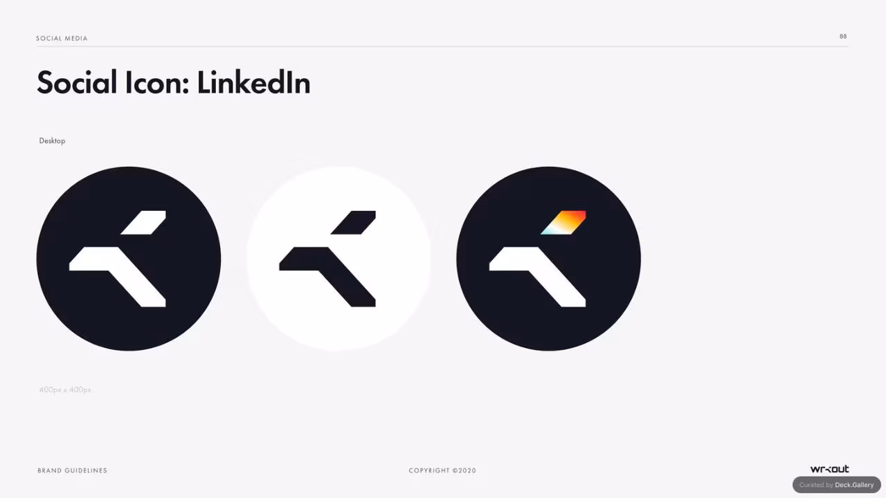 WRKOUT Brand Guidelines 2020, slide 88