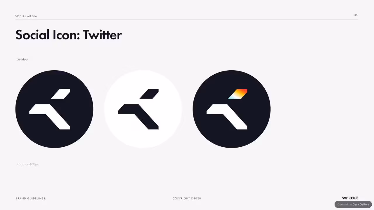 WRKOUT Brand Guidelines 2020, slide 90