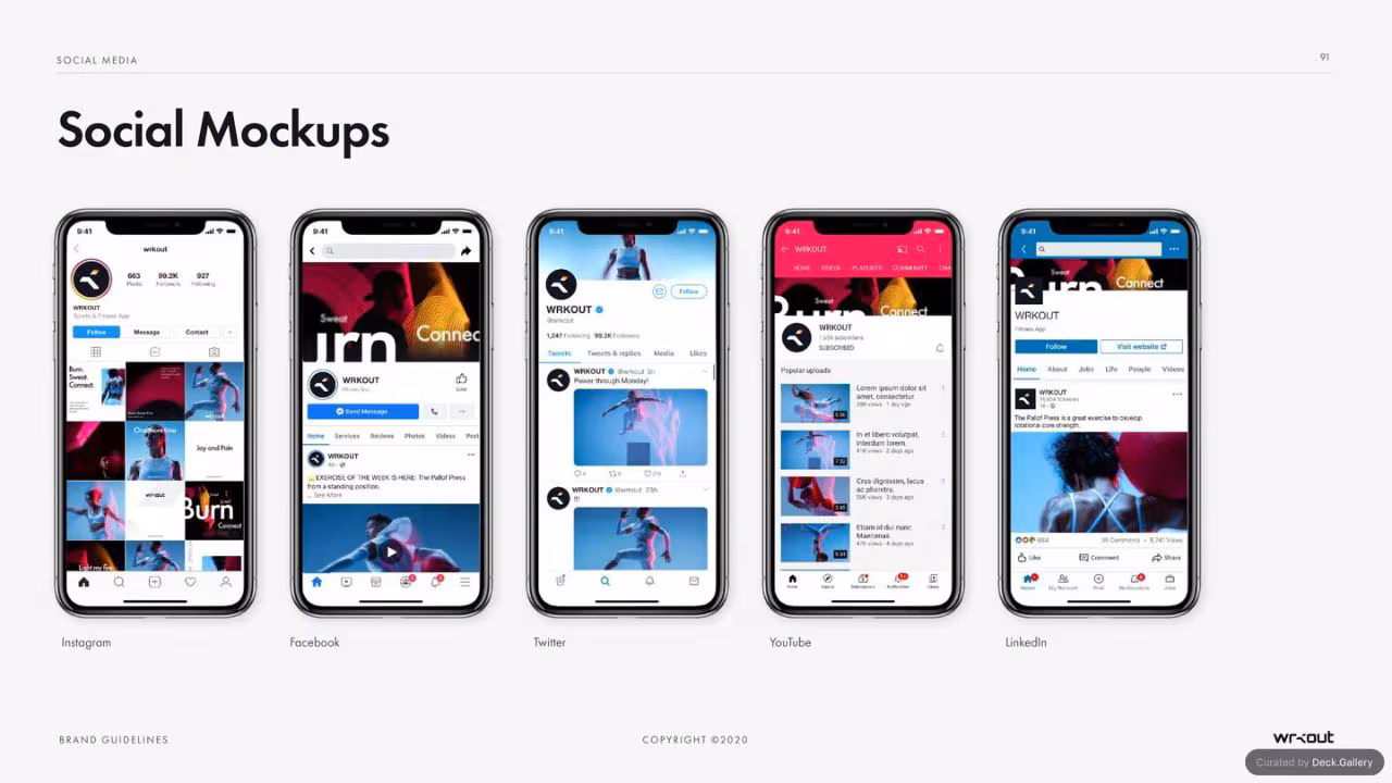 WRKOUT Brand Guidelines 2020, slide 91