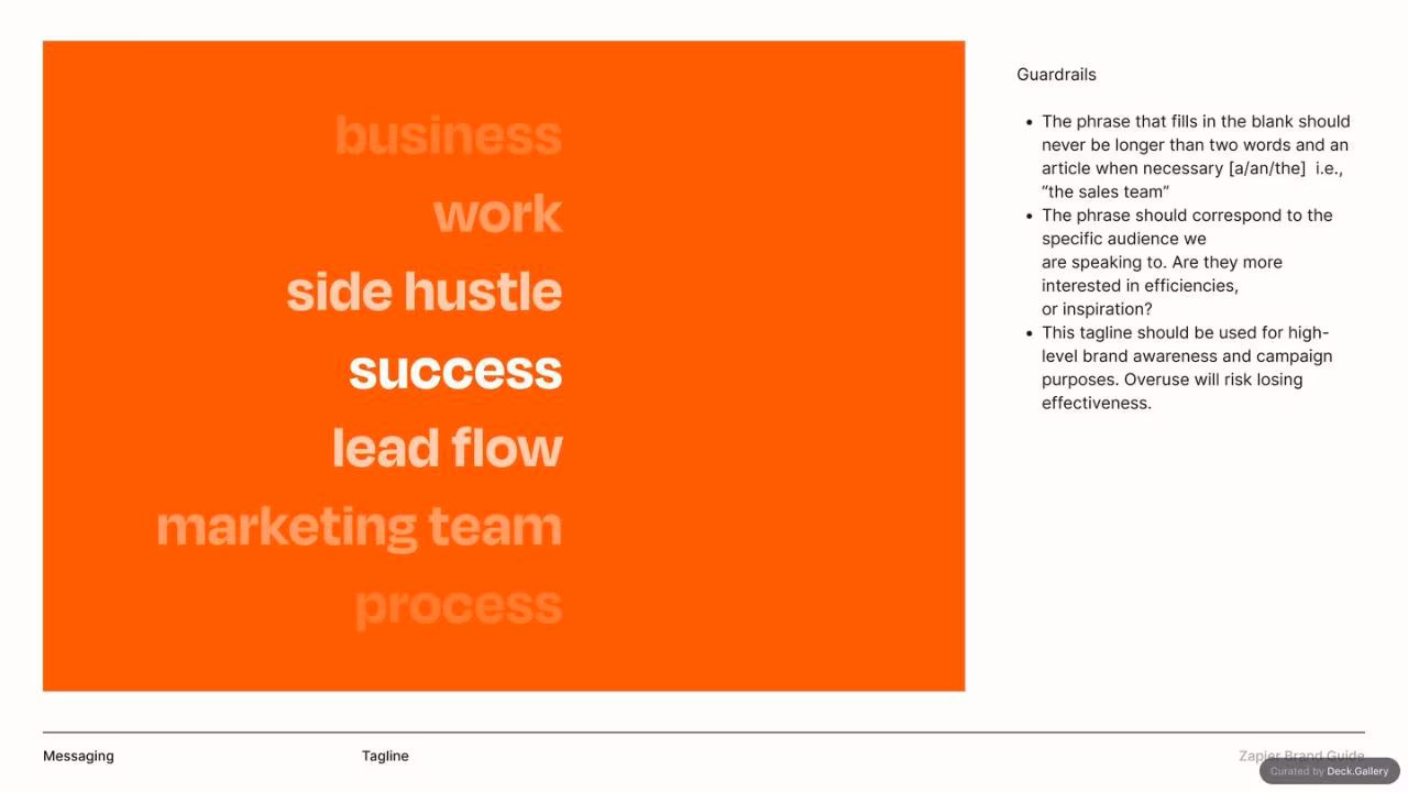 Zapier Brand Guide 2022, slide 28