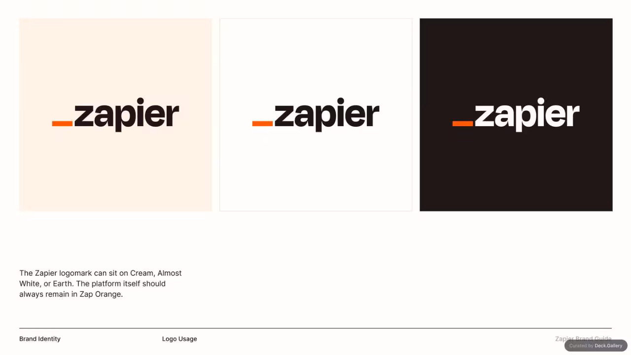 Zapier Brand Guide 2022, slide 34