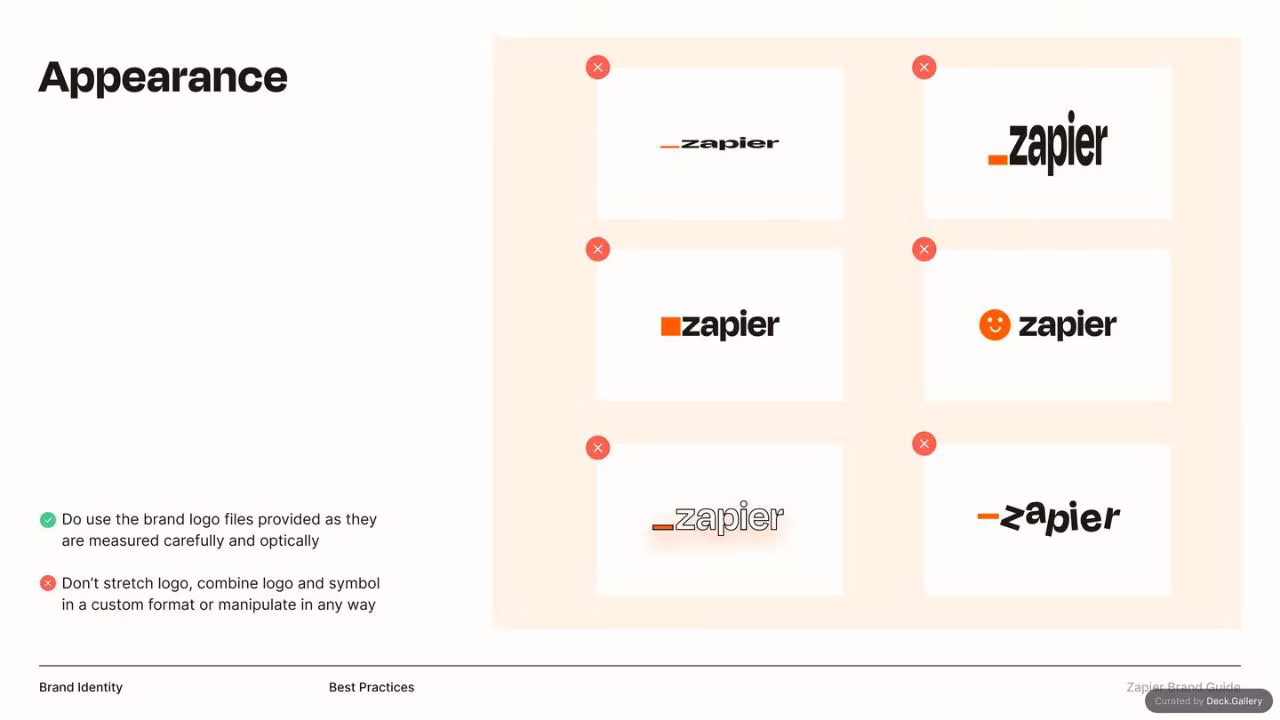 Zapier Brand Guide 2022, slide 37