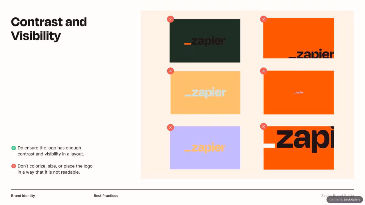 Zapier Brand Guide 2022, slide 38