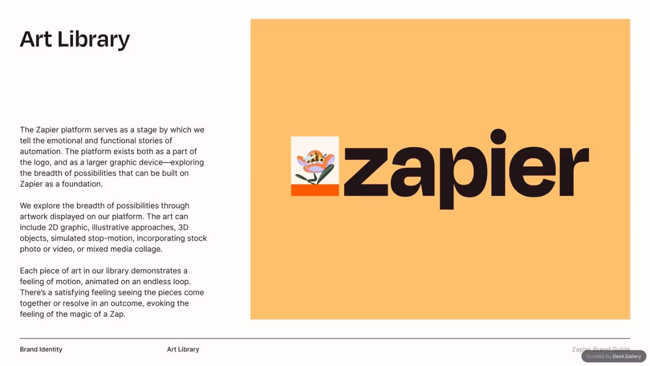 Zapier Brand Guide 2022, slide 45