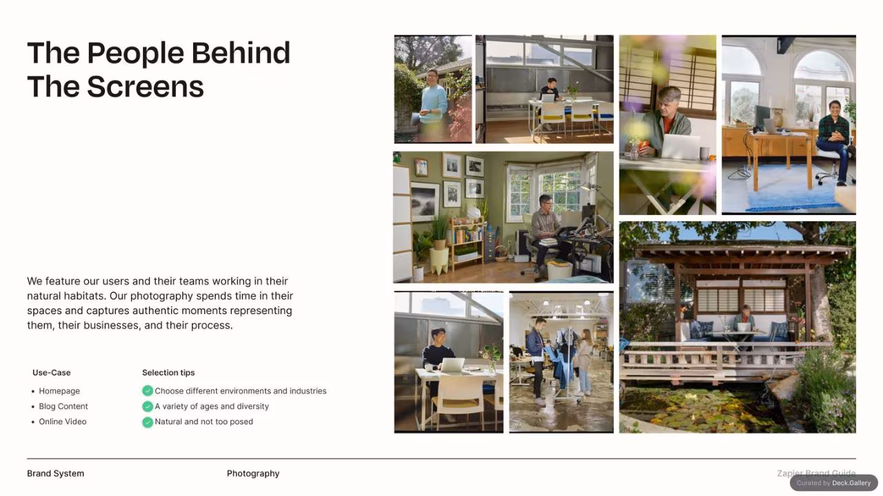 Zapier Brand Guide 2022, slide 58