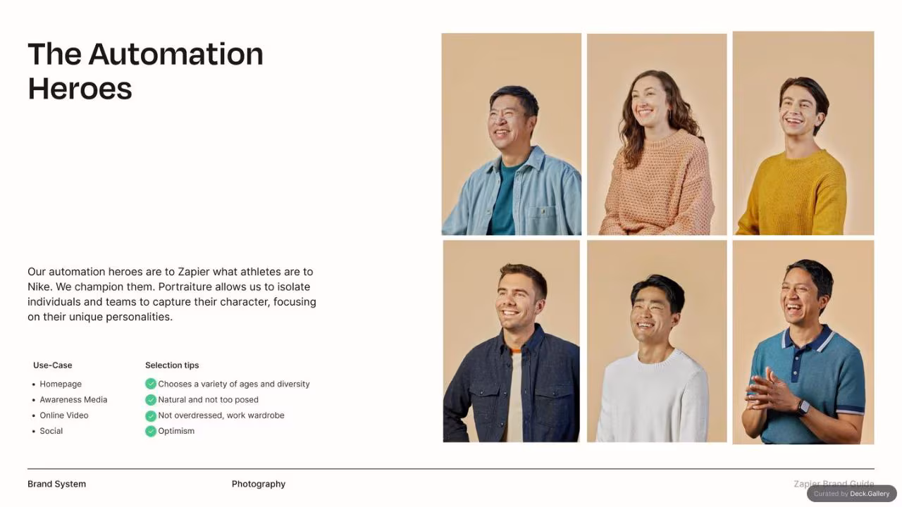 Zapier Brand Guide 2022, slide 59