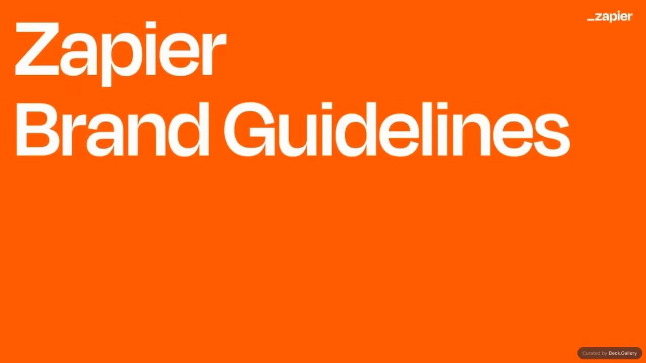 Zapier Brand Guidelines 2023