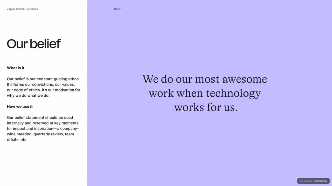 Zapier Brand Guidelines 2023, slide 6