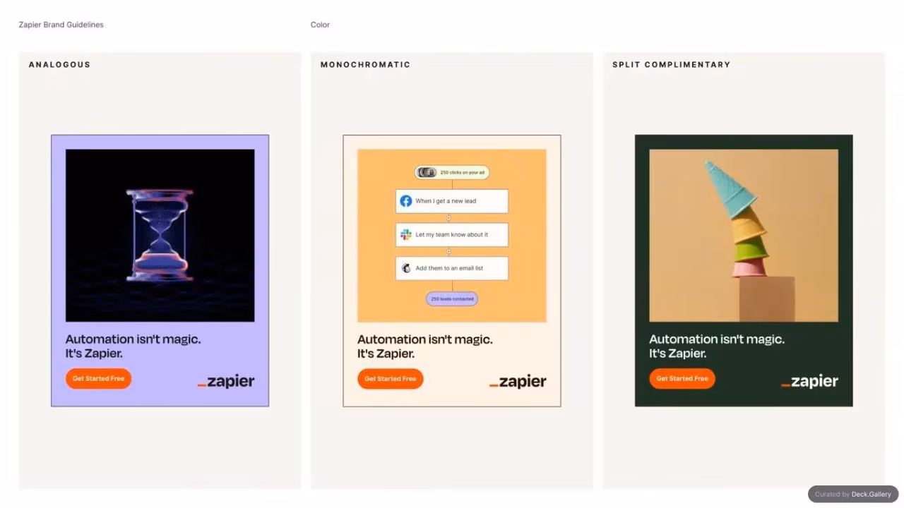 Zapier Brand Guidelines 2023, slide 11