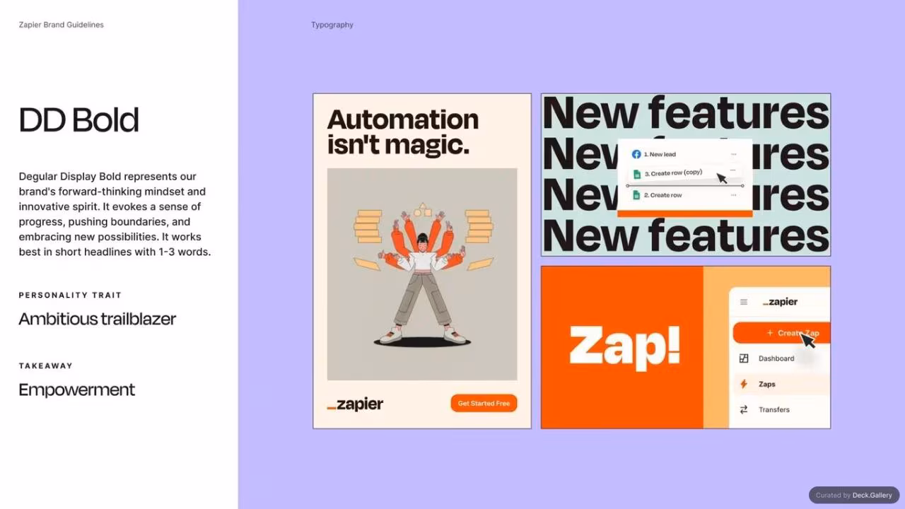 Zapier Brand Guidelines 2023, slide 15
