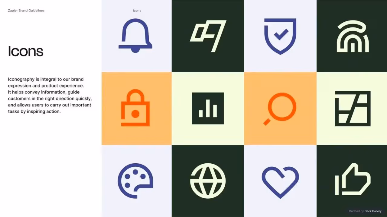 Zapier Brand Guidelines 2023, slide 17