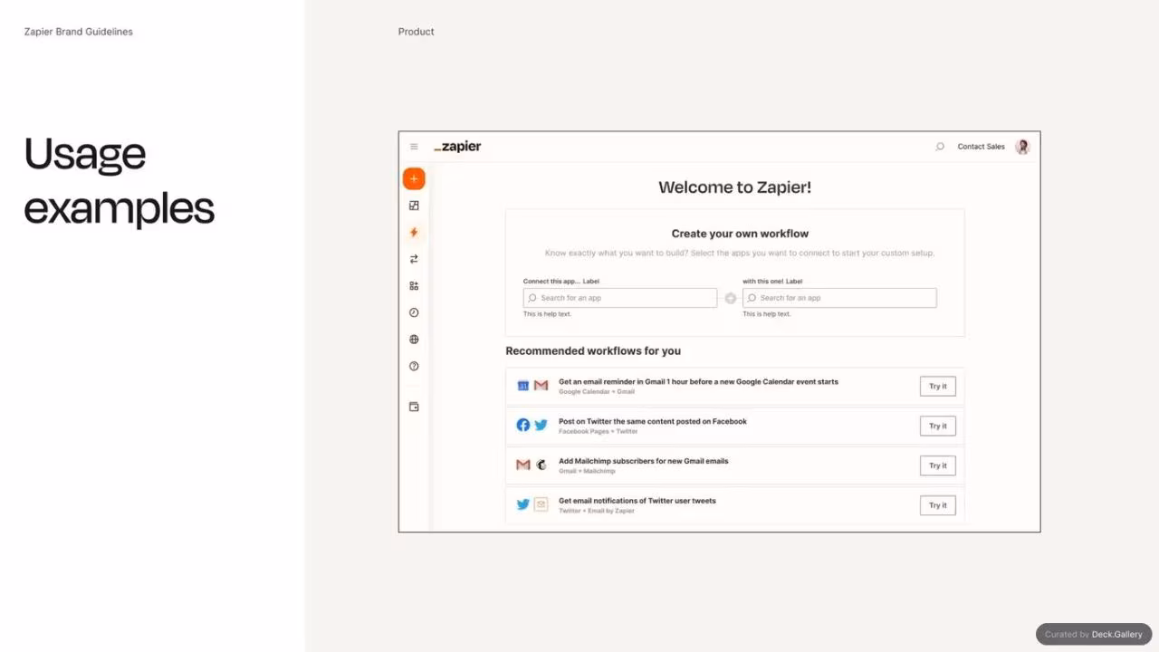 Zapier Brand Guidelines 2023, slide 19