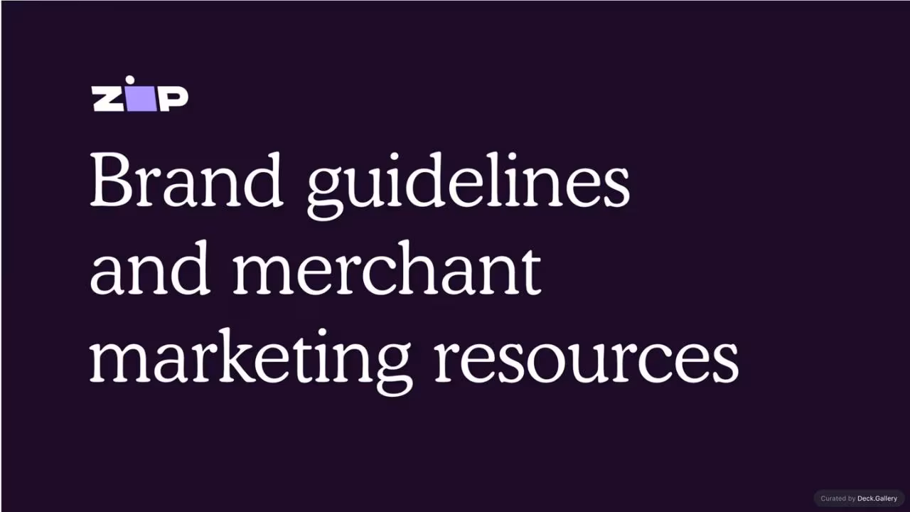 Zip Brand Guidelines