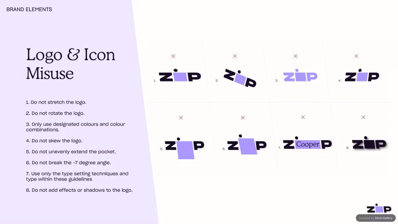 Zip Brand Guidelines, slide 8