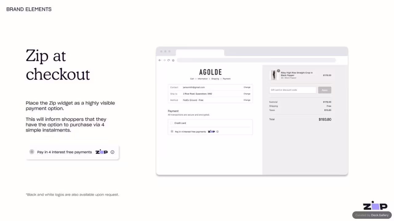 Zip Brand Guidelines, slide 16