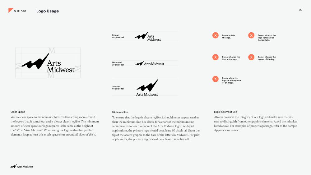 Arts Midwest Brand Guidelines 2025, page 22