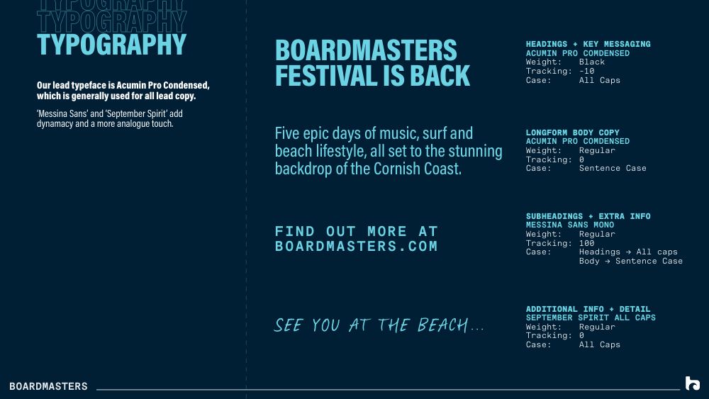 Boardmasters Brand Guidelines 2025, page 7
