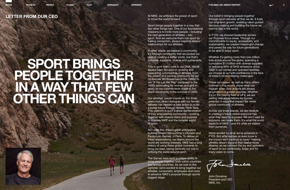 Nike FY22 Impact Report 2022, page 2