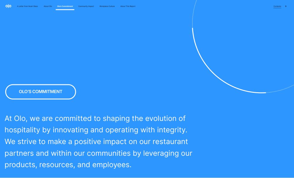 Olo ESG Report 2022, page 5
