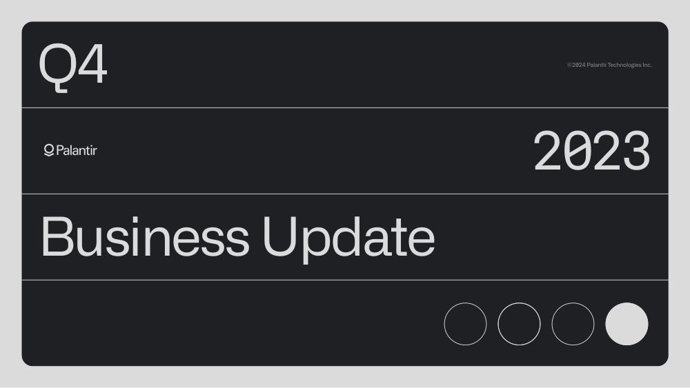 Palantir Q4 2023 Business Update, page 1